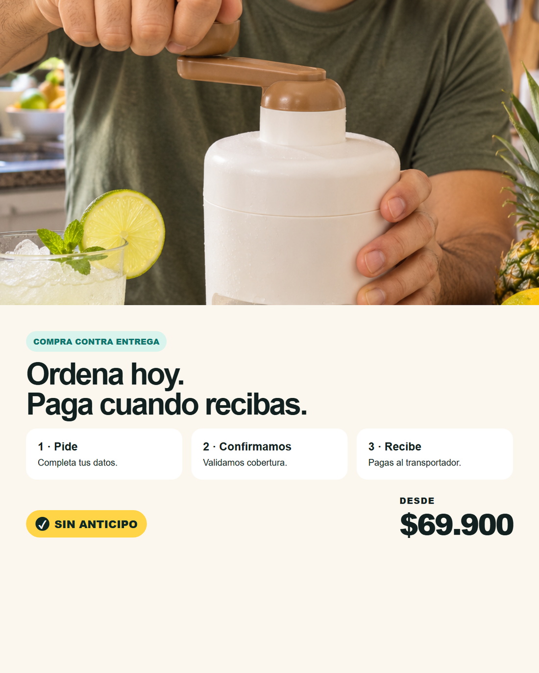 Contenido y especificaciones de Molino Manual de Hielo