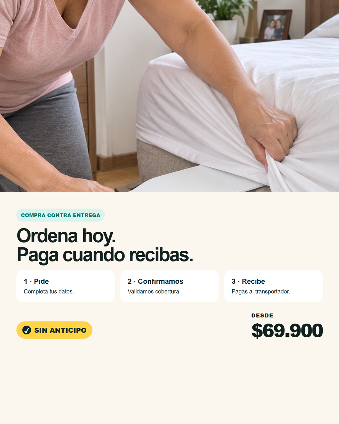 Contenido y especificaciones de Paleta Elevadora de Colchón