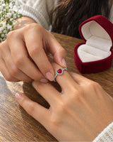 Anillo Ajustable Corazón de Cristal + Estuche — mecanismo o preparación