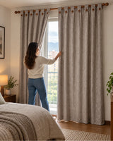Cortinas Jacquard Blackout — Par 140×210 cm — mecanismo o preparación