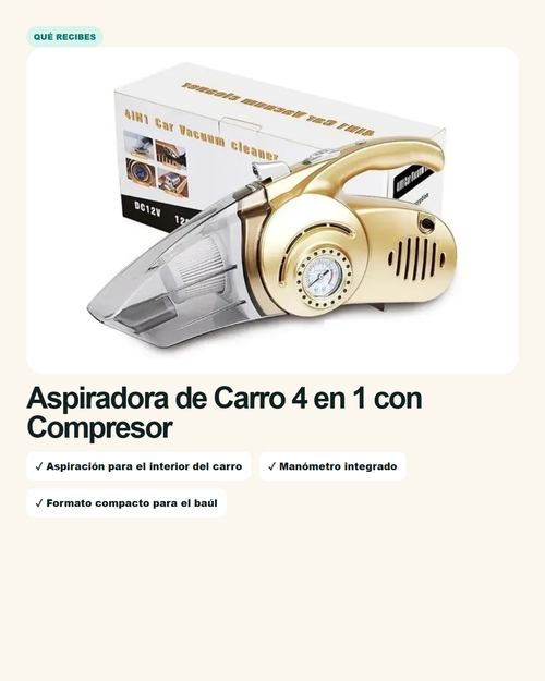 Aspiradora de Carro 4 en 1 con Compresor - imagen 2