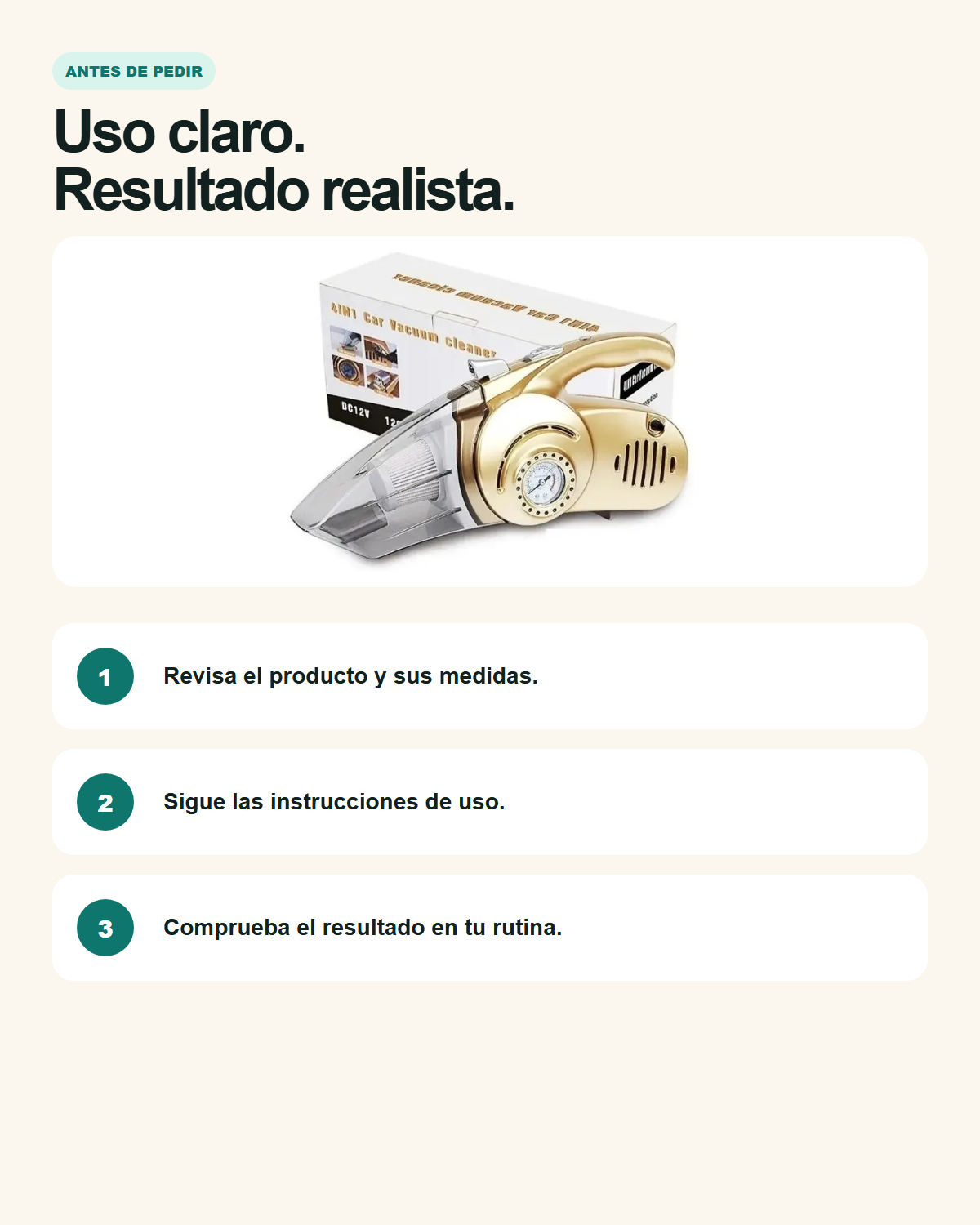 Aspiradora de Carro 4 en 1 con Compresor - imagen 4