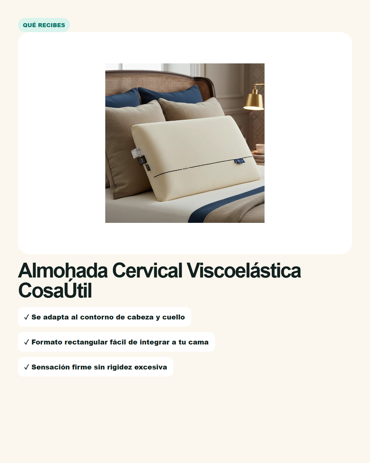 Almohada Cervical Viscoelástica CosaÚtil - imagen 2