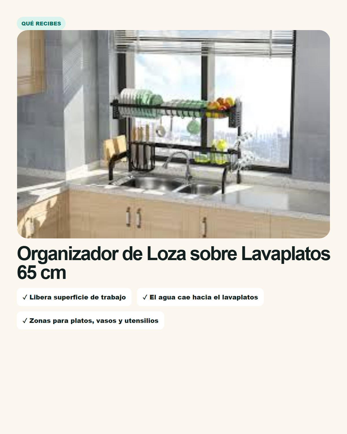 Cuando la loza seca en el mesón, cocinar se queda sin espacio.