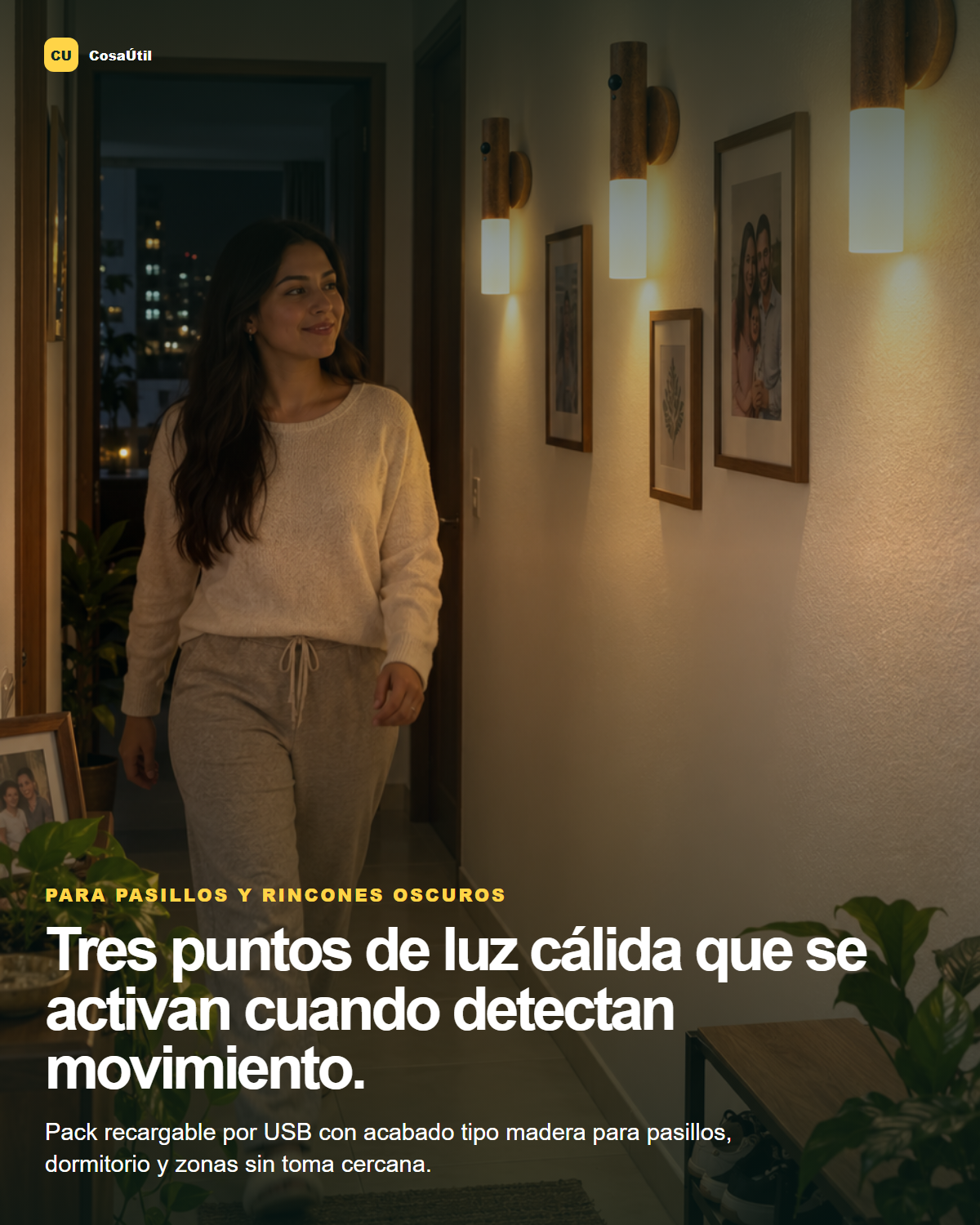 Lámparas LED con Sensor de Movimiento — Pack x3 - imagen 1