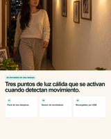 Lámparas LED con Sensor de Movimiento — Pack x3 - imagen 3