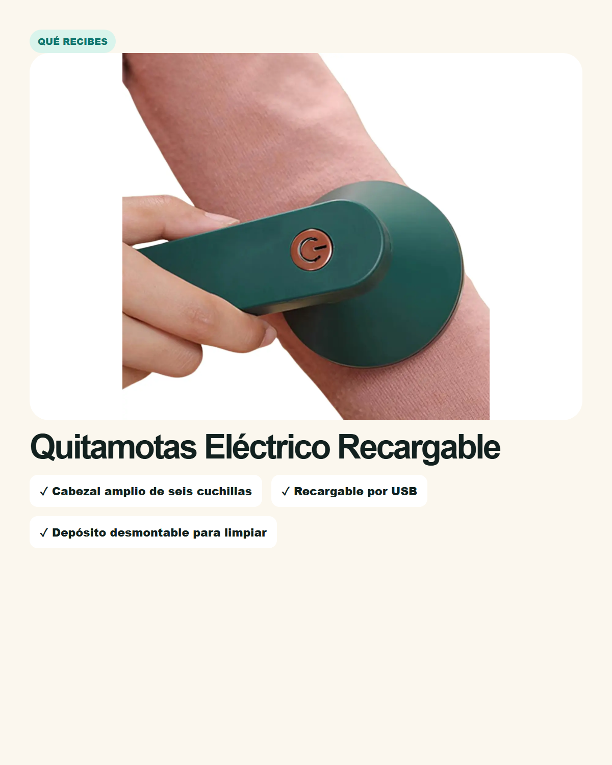 Quitamotas Eléctrico Recargable - imagen 2