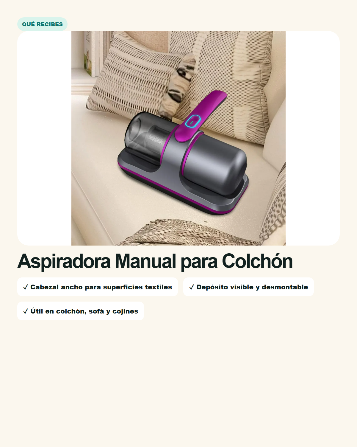 Aspiradora Manual para Colchón - imagen 2