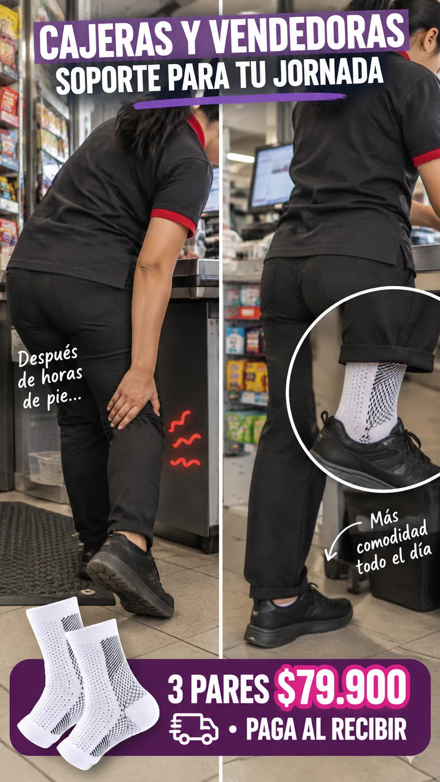Pack de tres pares de medias de soporte - imagen 2