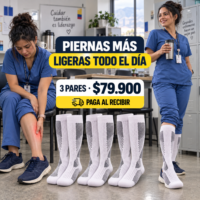 Medias de Soporte 7 Zonas — Pack x3 Pares