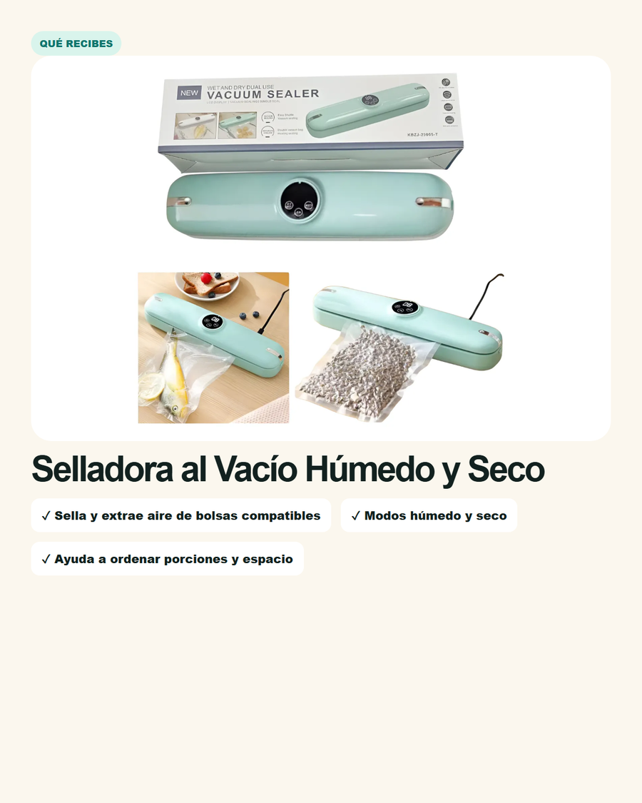 Problema que resuelve Selladora al Vacío Húmedo y Seco
