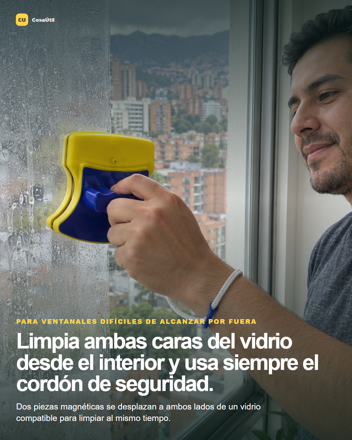 Limpiavidrios Magnético de Doble Cara - imagen 1